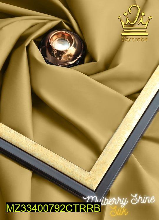 Men's Unstitched Silk Plain Suit