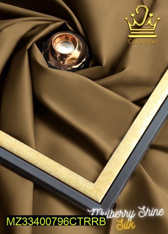 Men's Unstitched Silk Plain Suit