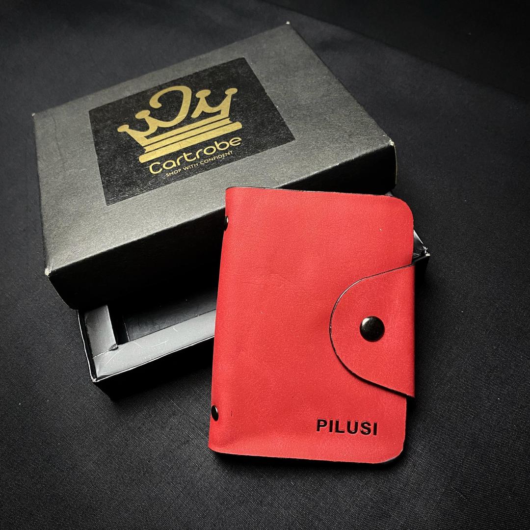 Unisex Synthetic Leather Card Holder with 6 Layers - 1 Pc Wallet