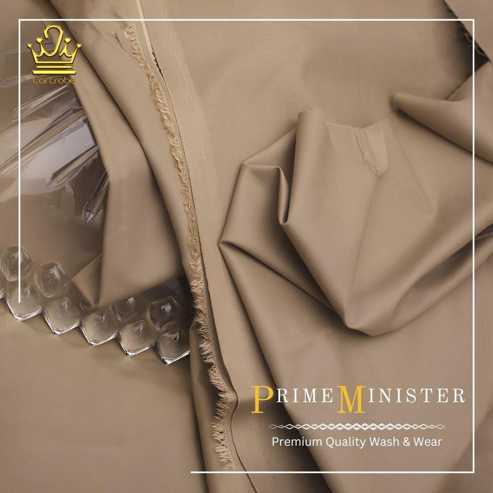 Men's Unstitched Wash And Wear Plain Suit