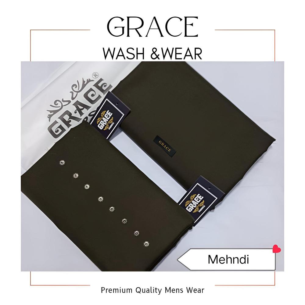 Men’s Unstitched Wash And Wear Plain Suit