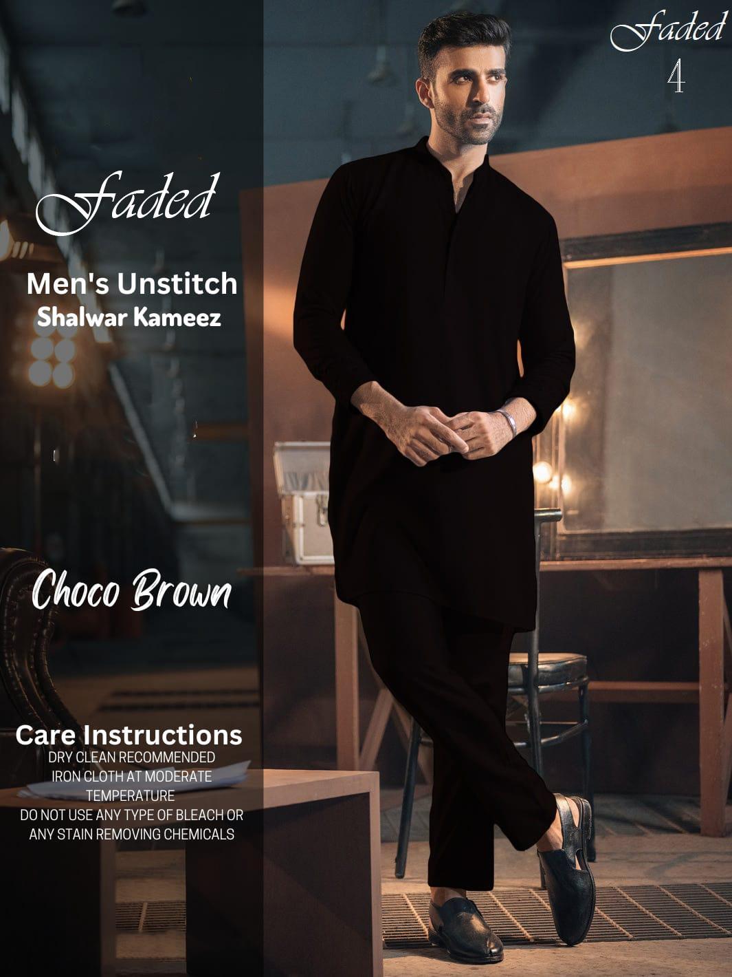 Men’s Unstitched Wash And Wear Plain Suit