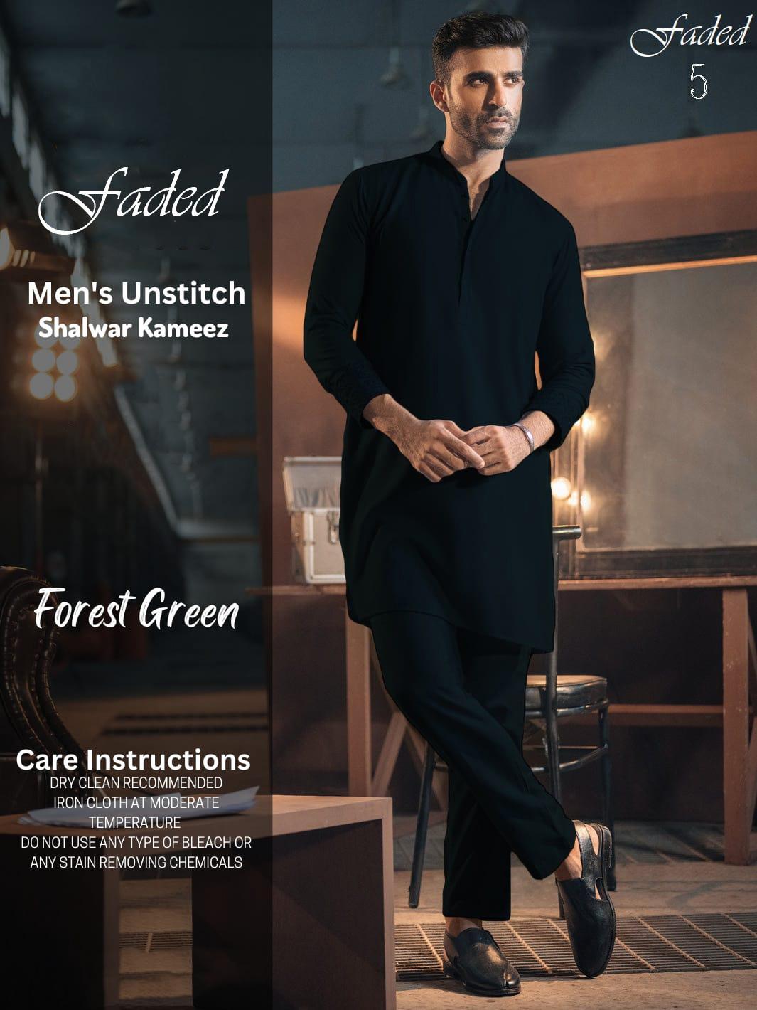 Men’s Unstitched Wash And Wear Plain Suit