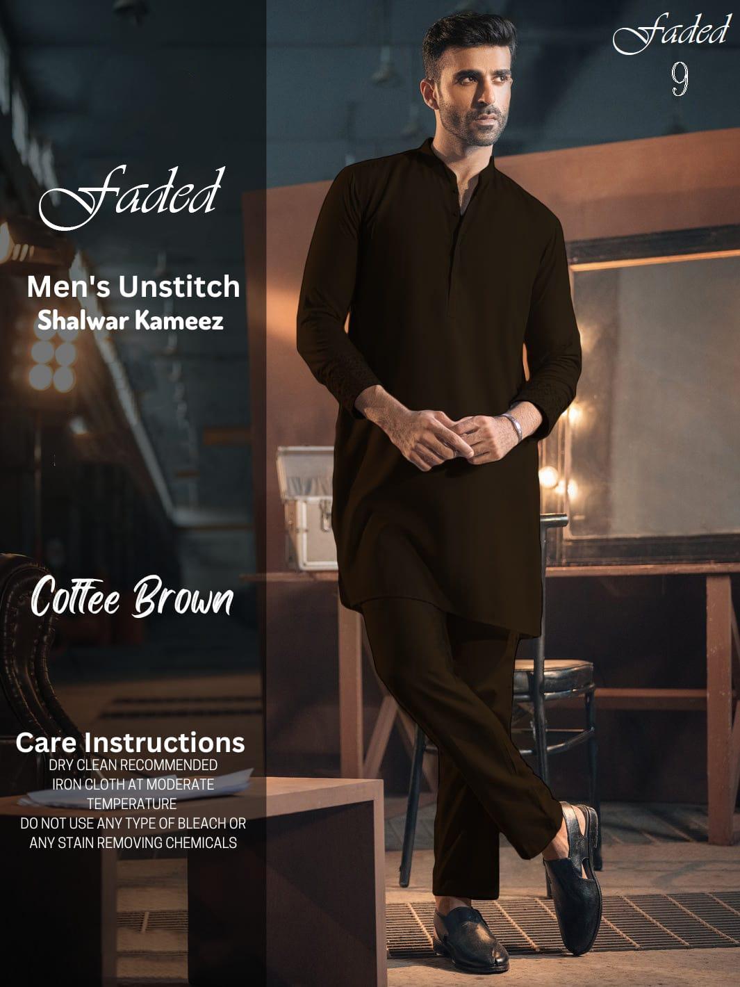 Men’s Unstitched Wash And Wear Plain Suit