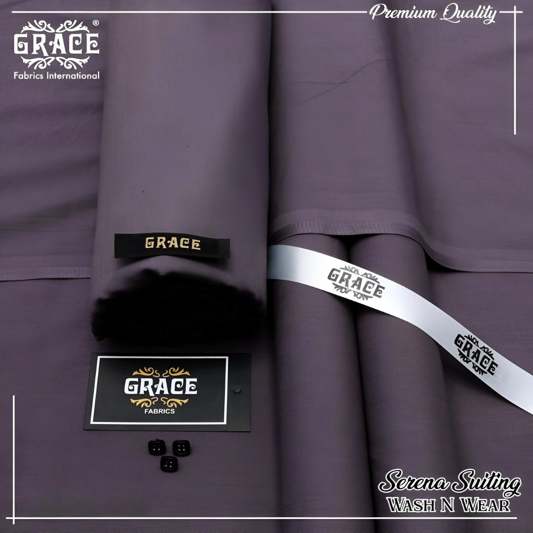 Men’s Unstitched Suit - Purple Wash And Wear Plain Fabric (1 Pcs)