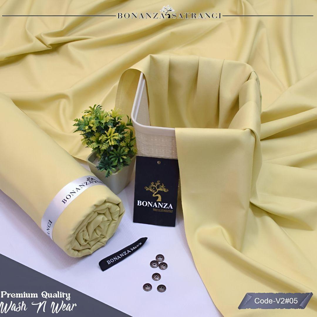 Men’s Unstitched Wash And Wear Plain Suit