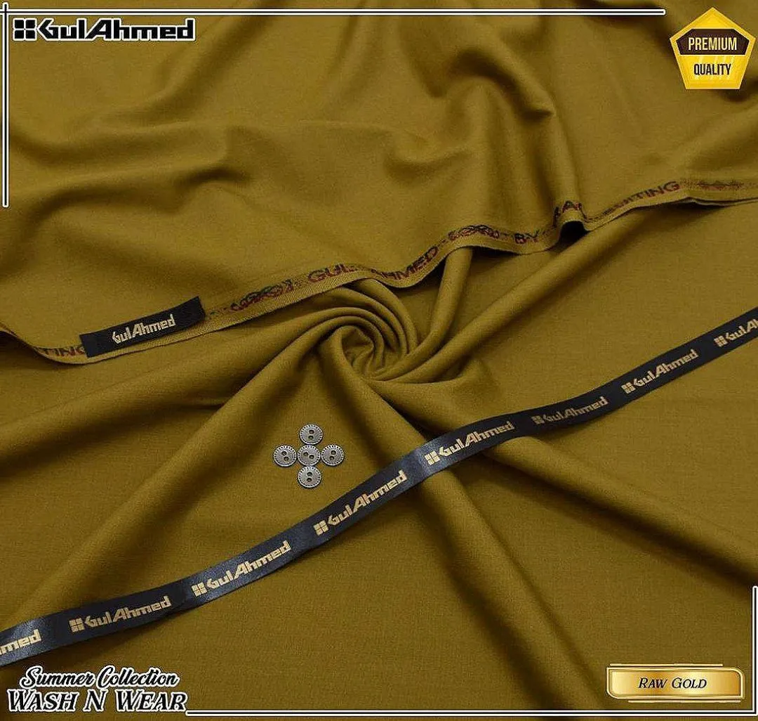 Men’s Unstitched Wash And Wear Plain Suit