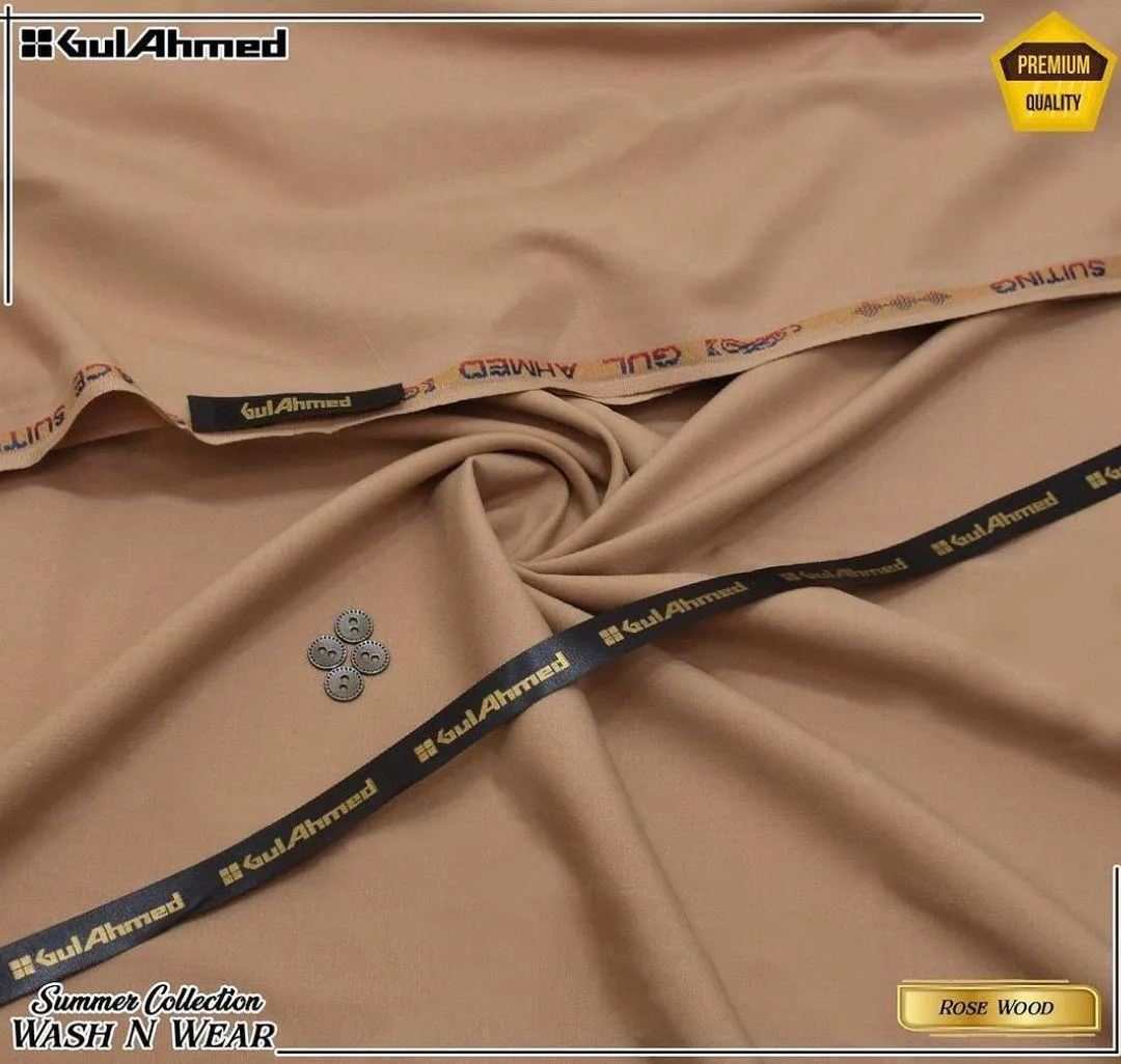 Men’s Unstitched Wash And Wear Plain Suit