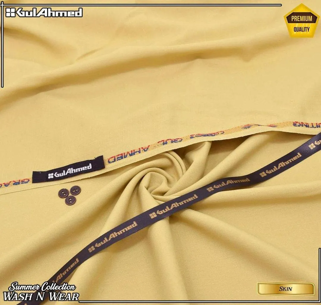 Men’s Unstitched Wash And Wear Plain Suit