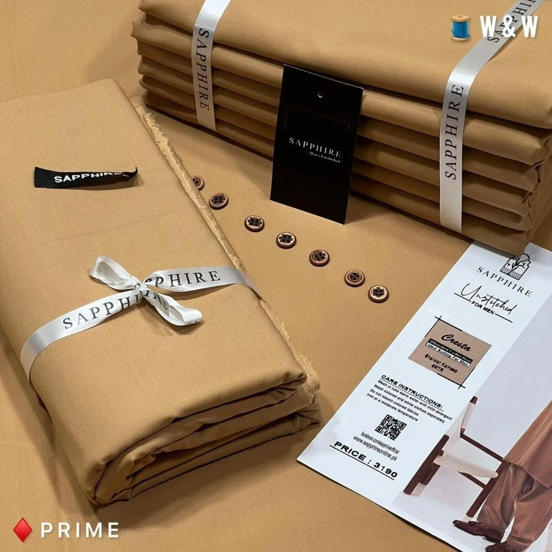 Men’s Unstitched Wash And Wear Plain Suit