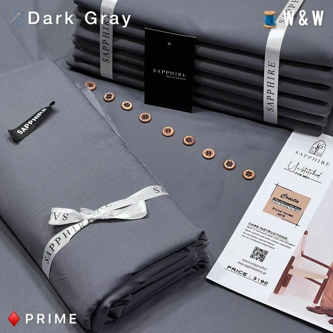 Men’s Unstitched Wash And Wear Plain Suit