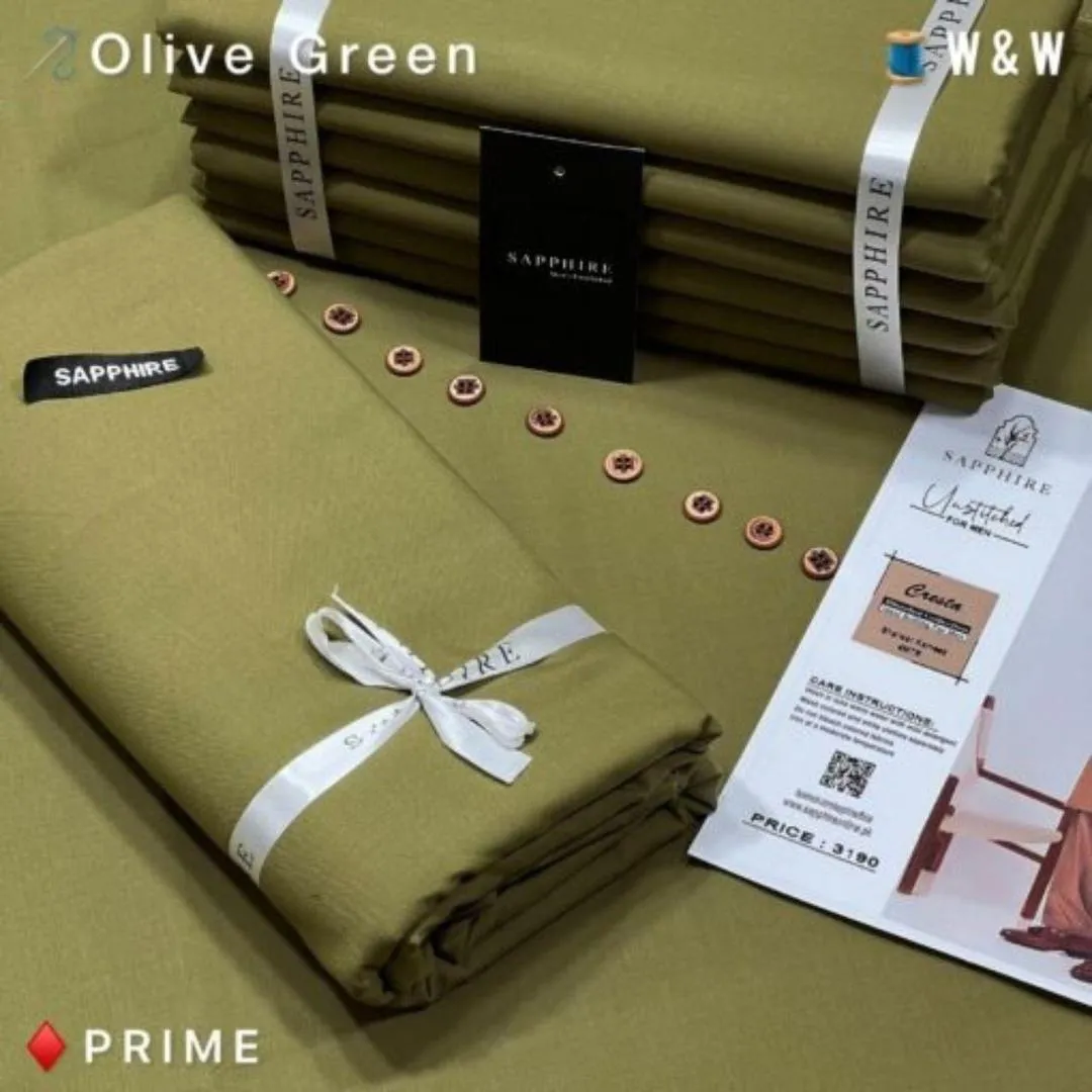 Men’s Unstitched Wash And Wear Plain Suit