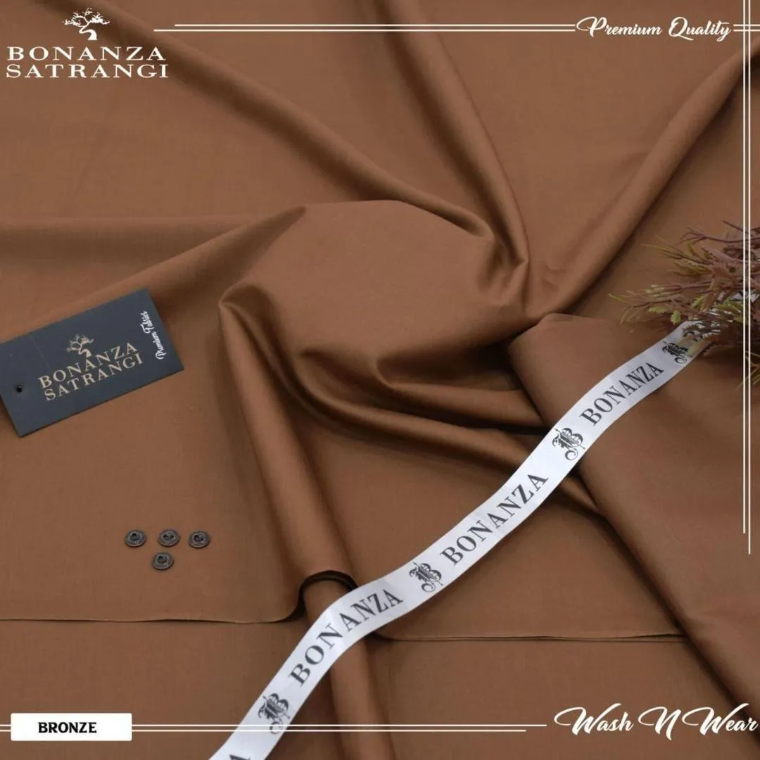 Men’s Unstitched Wash And Wear Plain Suit