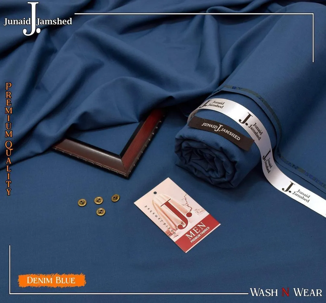 J. Junaid Jamshed Men’s Wash and Wear Unstitched Shalwar Kameez – Premium Comfortable Fabric