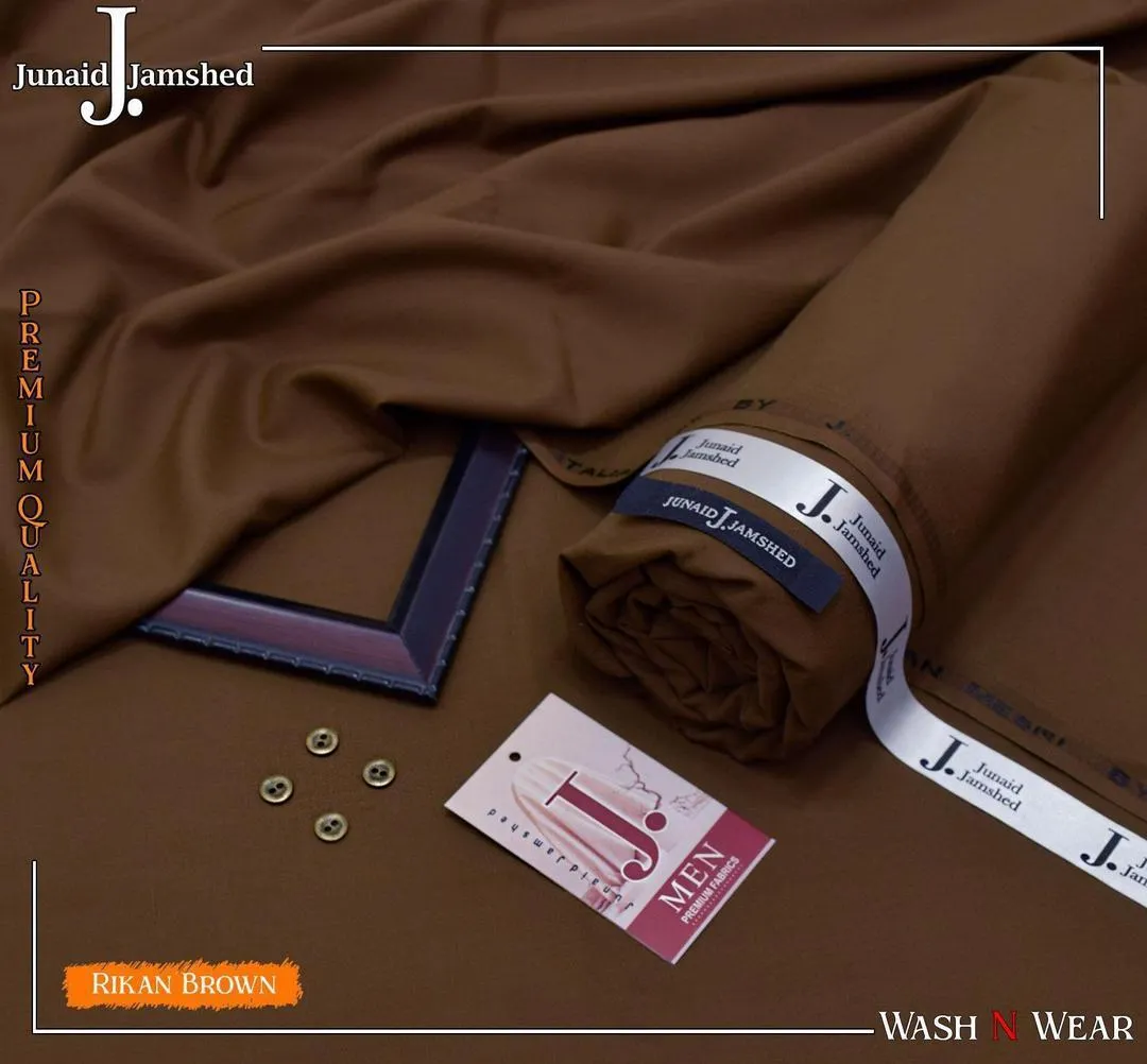 J. Junaid Jamshed Men’s Wash and Wear Unstitched Shalwar Kameez – Premium Comfortable Fabric