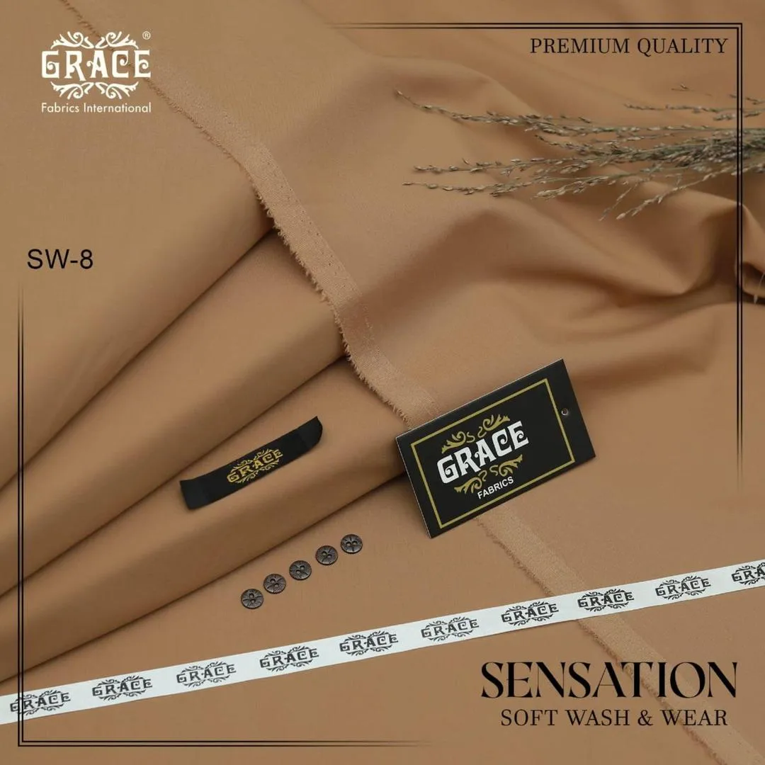 GRACE Men’s Wash and Wear Unstitched Shalwar Kameez – Premium Comfortable Fabric