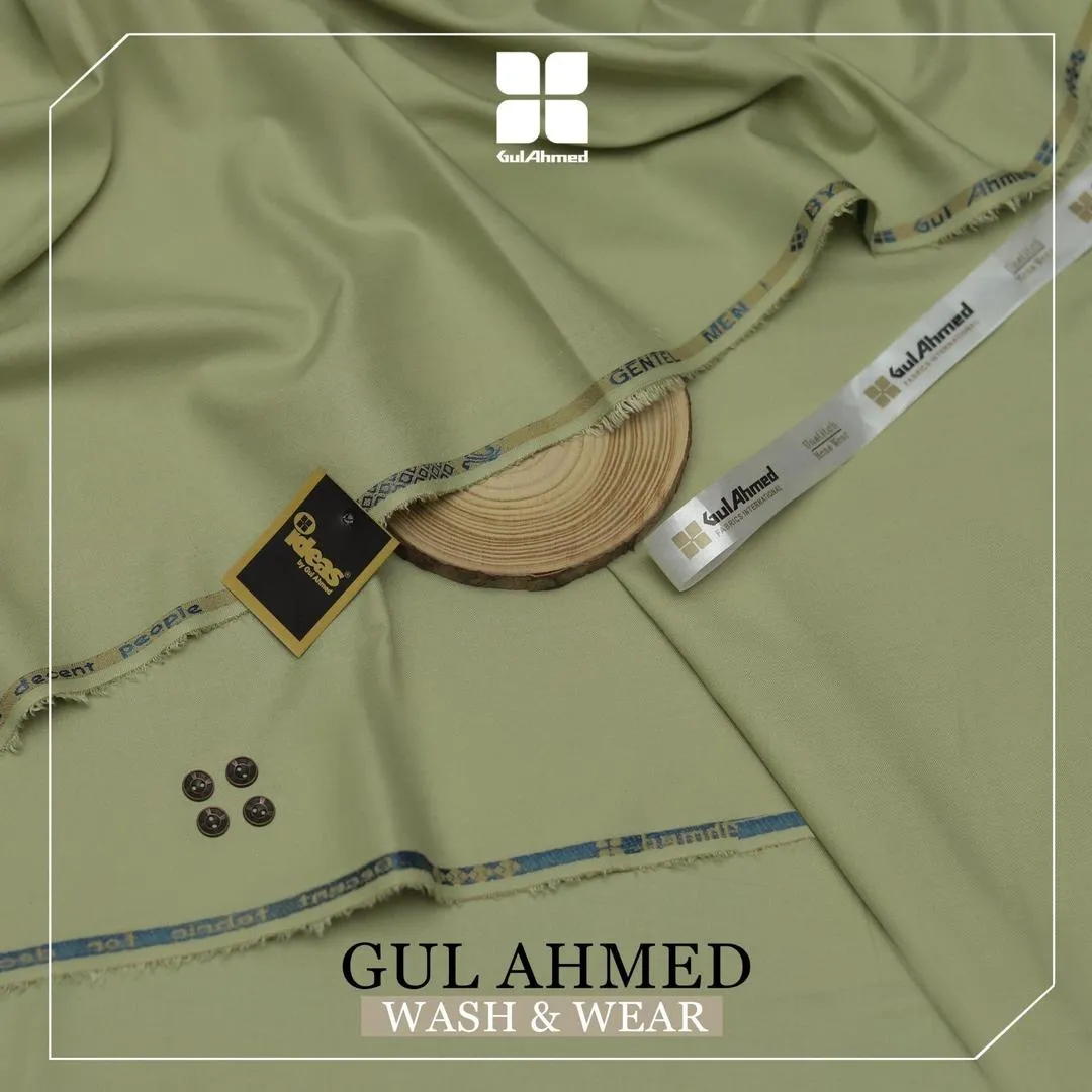Gul Ahmed Men’s Wash and Wear Unstitched Shalwar Kameez – Premium Comfortable Fabric