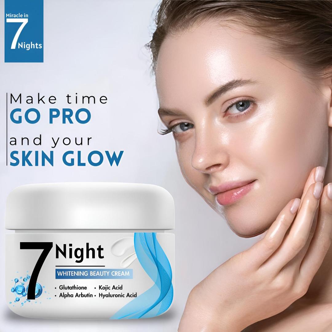 Hydrating Night Cream for All Skin Types - Whitening, Brightening & Anti-Aging Formula