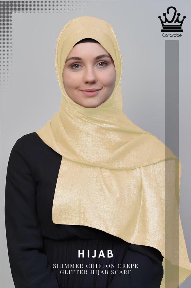 1 Pc Chiffon Crepe Plain Scarf