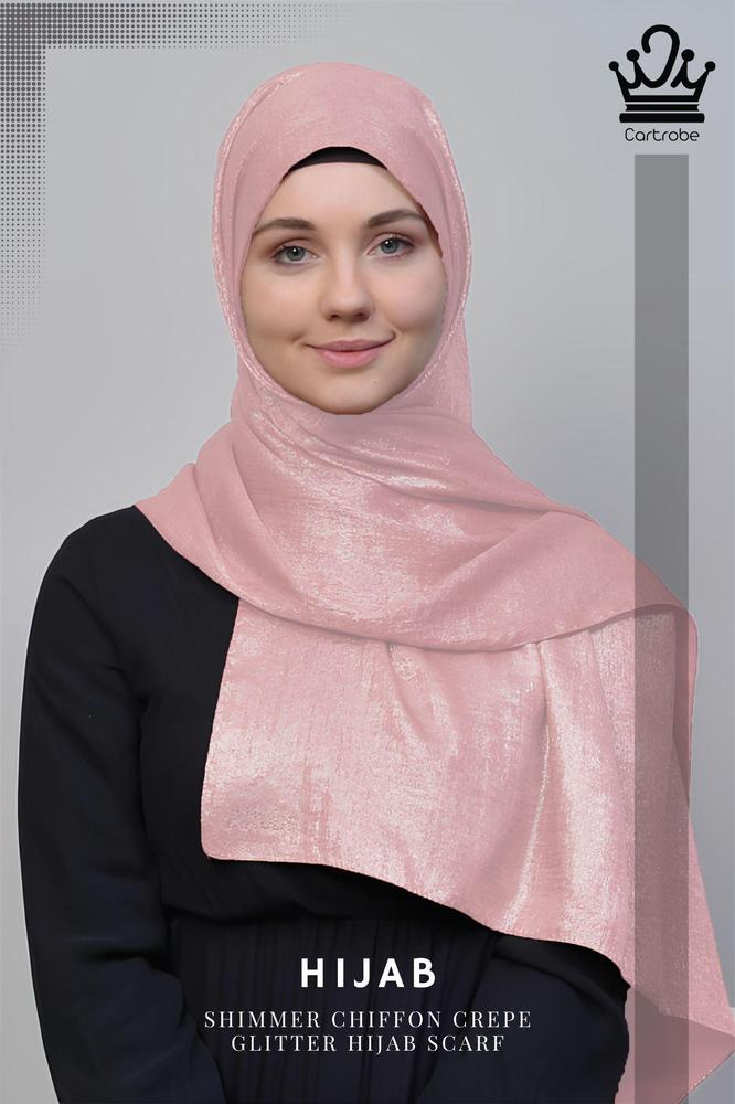 1 Pc Chiffon Crepe Plain Scarf