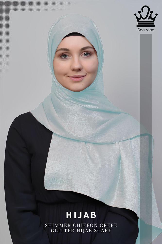 1 Pc Chiffon Crepe Plain Scarf