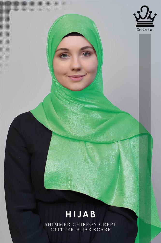 1 Pc Chiffon Crepe Plain Scarf