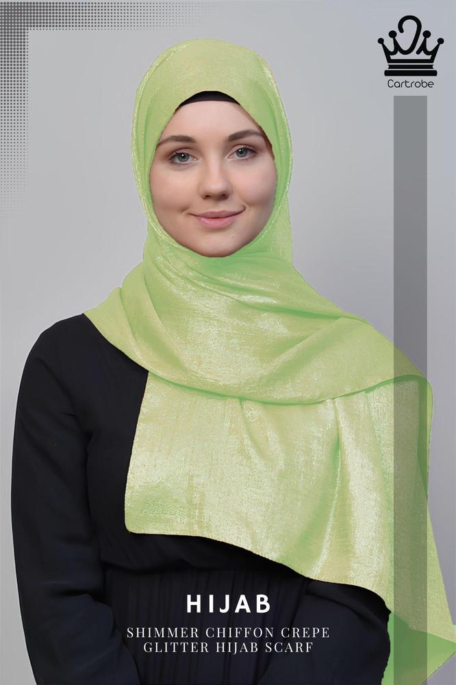1 Pc Chiffon Crepe Plain Scarf