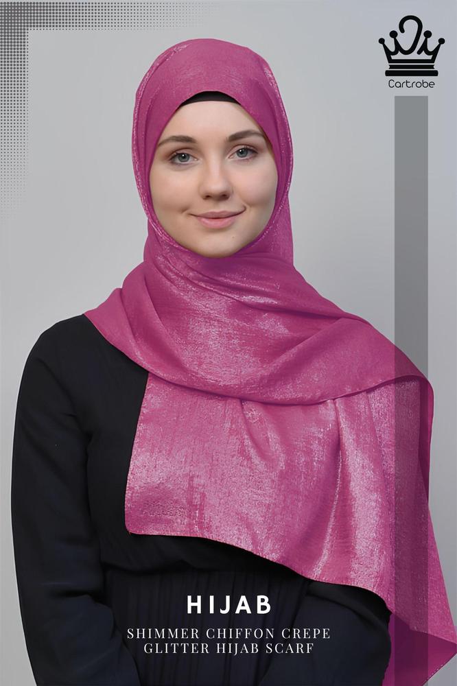 1 Pc Chiffon Crepe Plain Scarf