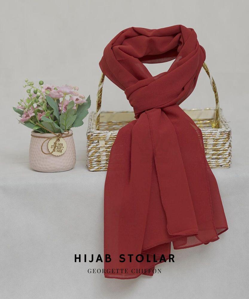 1 Pc Chiffon Plain Hijab 