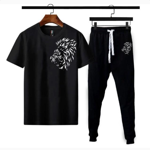 2 Pcs Men's Polyester Printed Track Suit