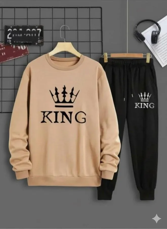 Men's 2 Pcs Dri Fit Printed Track Suit – Perfect for Active Lifestyle