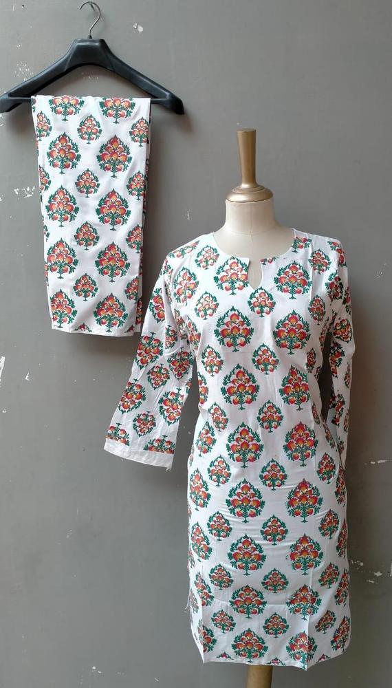 2 Pcs Women's Stitched Linen Printed Suit