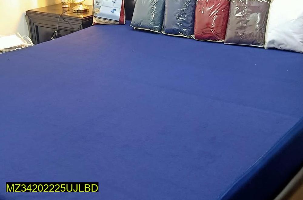 Cotton Plain Double Bed Mattress Cover