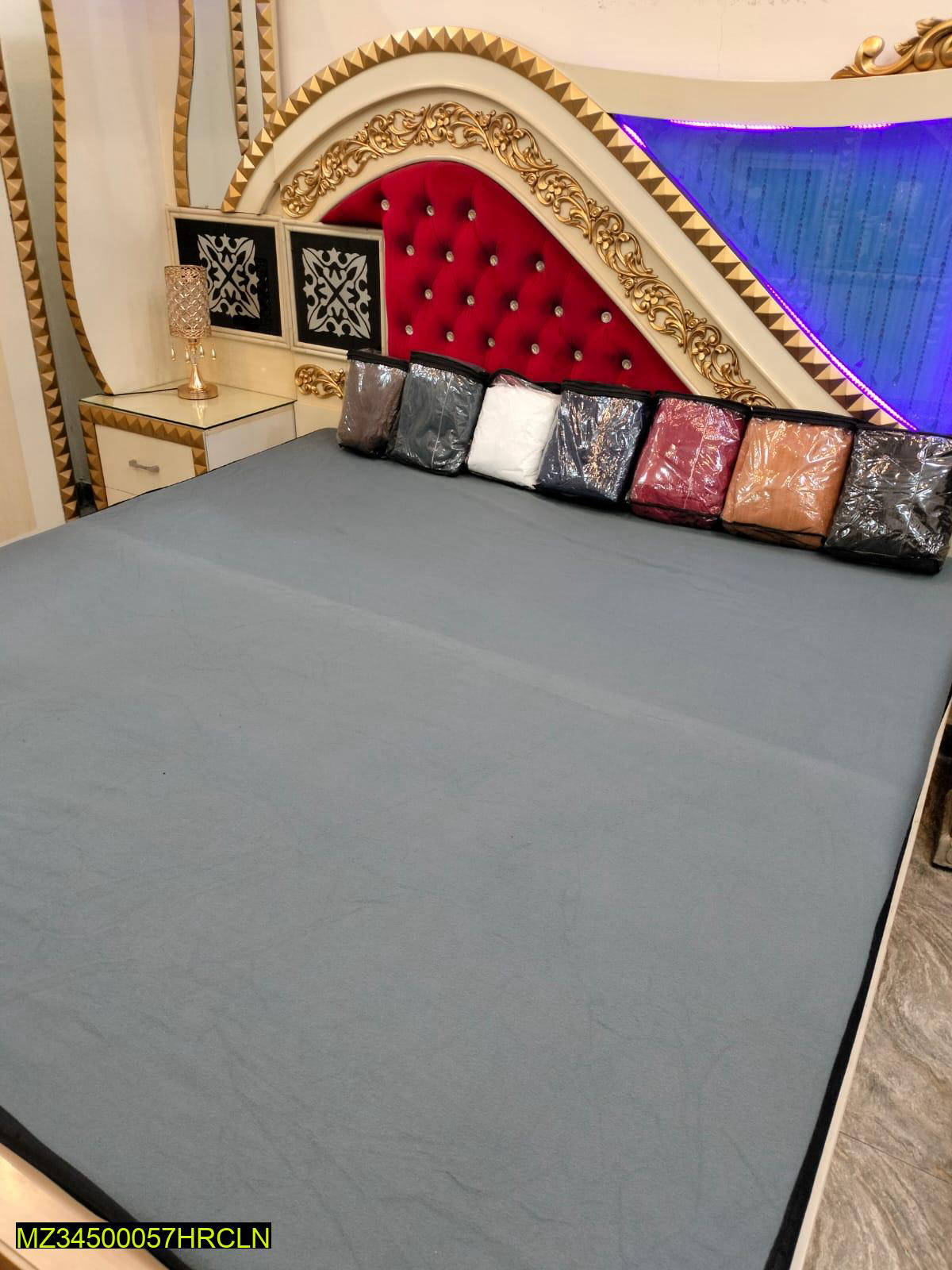 Cotton Plain Double Bed Mattress Cover