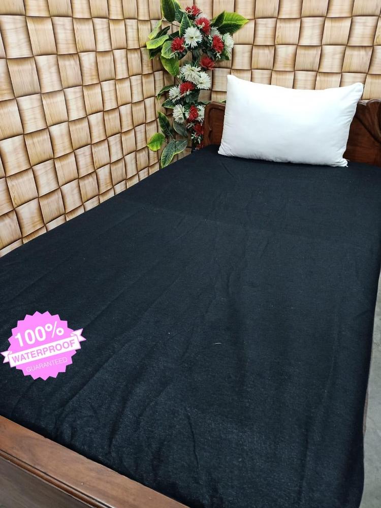 Terry Cotton Plain Single Bed Mattress Cover