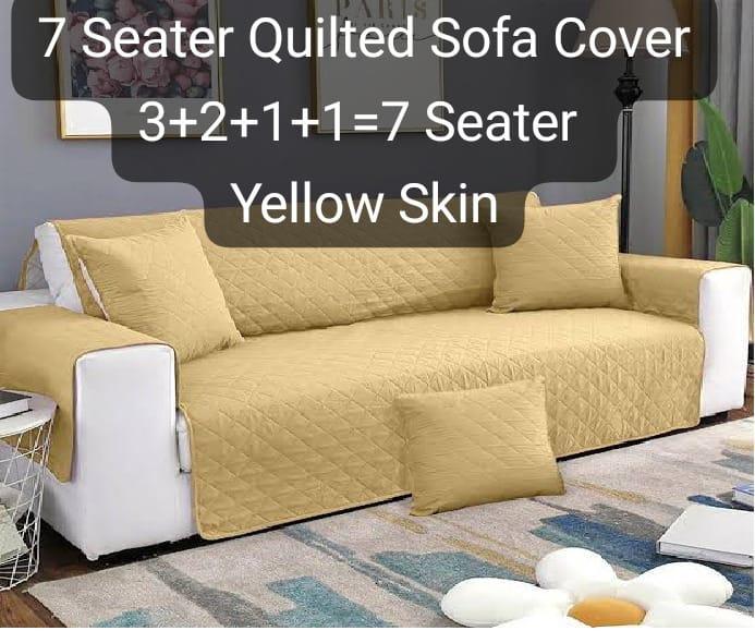 7 Seater Cotton Quilted Sofa Covers