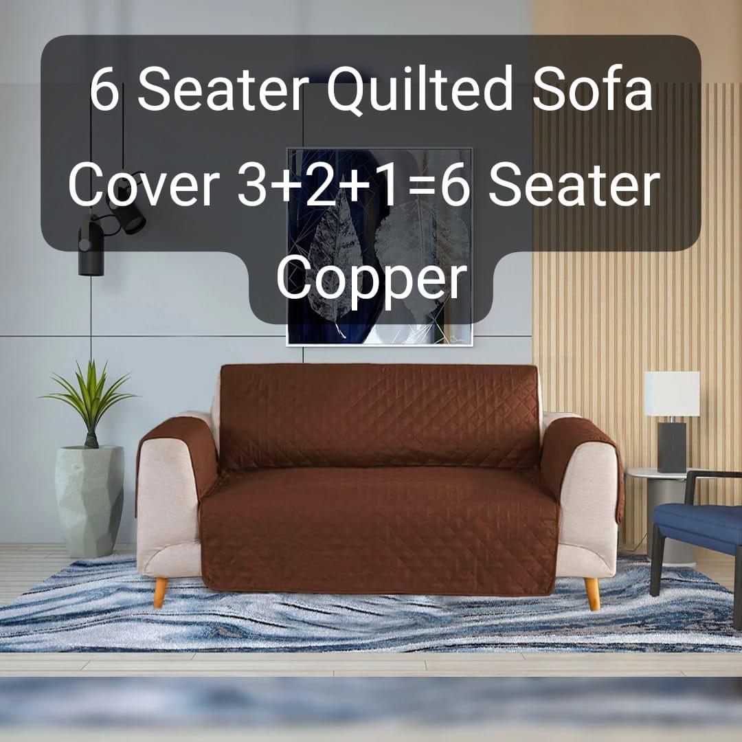 6 Seater Cotton Quilted Sofa Covers