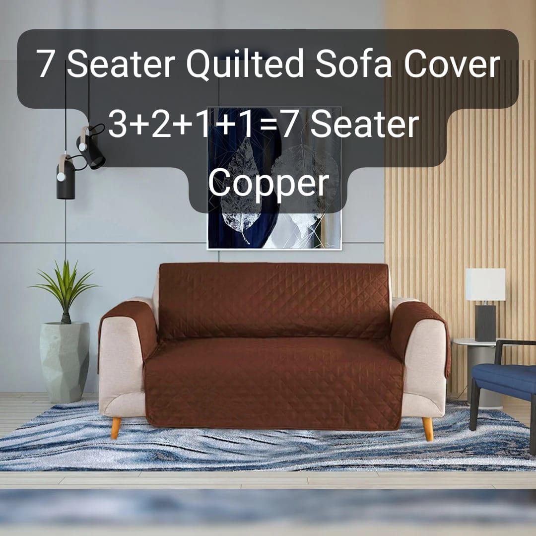 7 Seater Cotton Quilted Sofa Covers