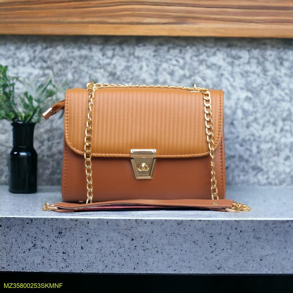 Women's PU Leather Plain Top Handle Shoulder Bag