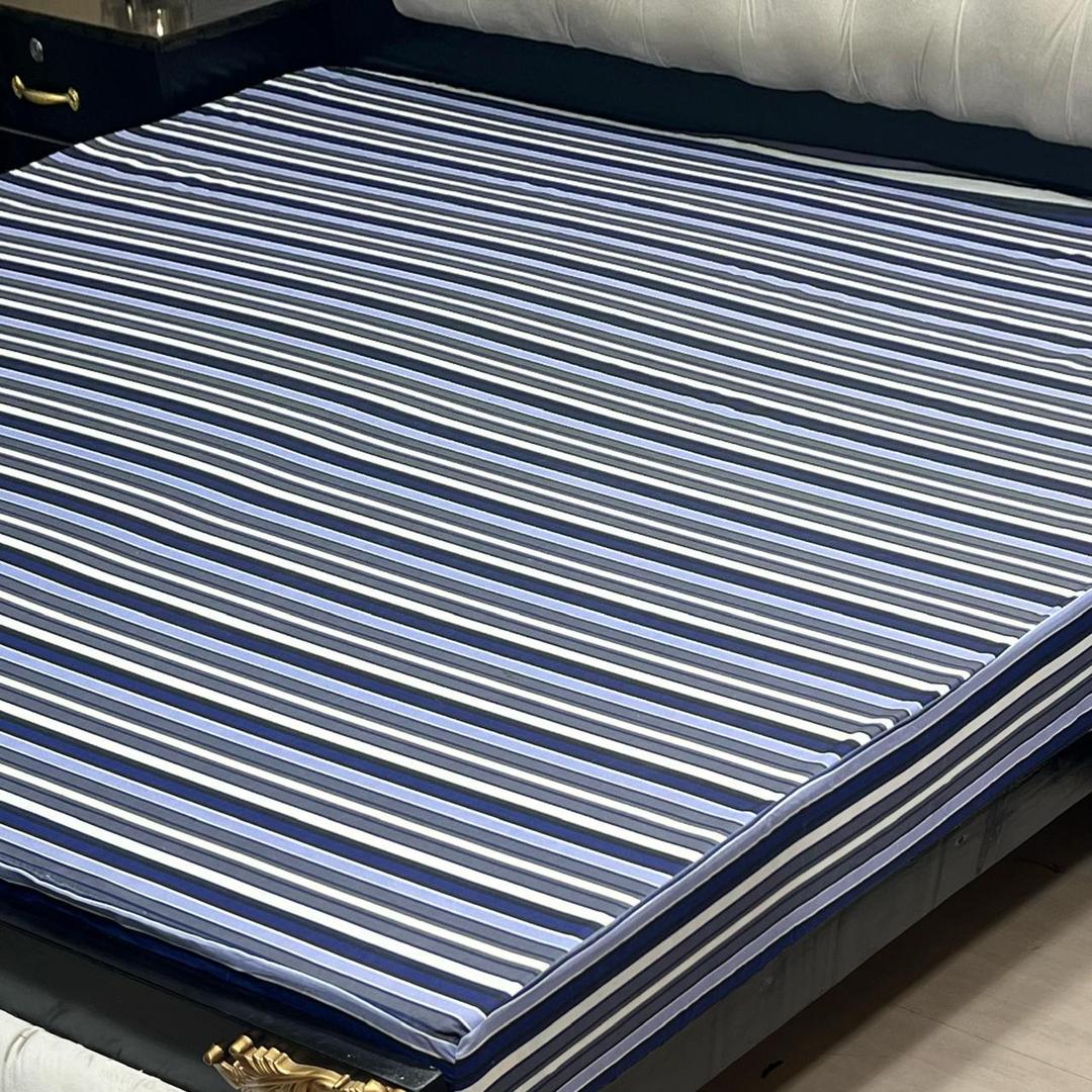 Waterproof PU Printed Mattress Cover for Double Bed - 1 Pc