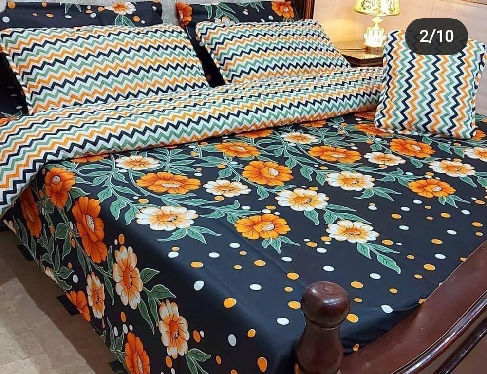 7 Pcs Danier Printed Double Bed Comforter Set