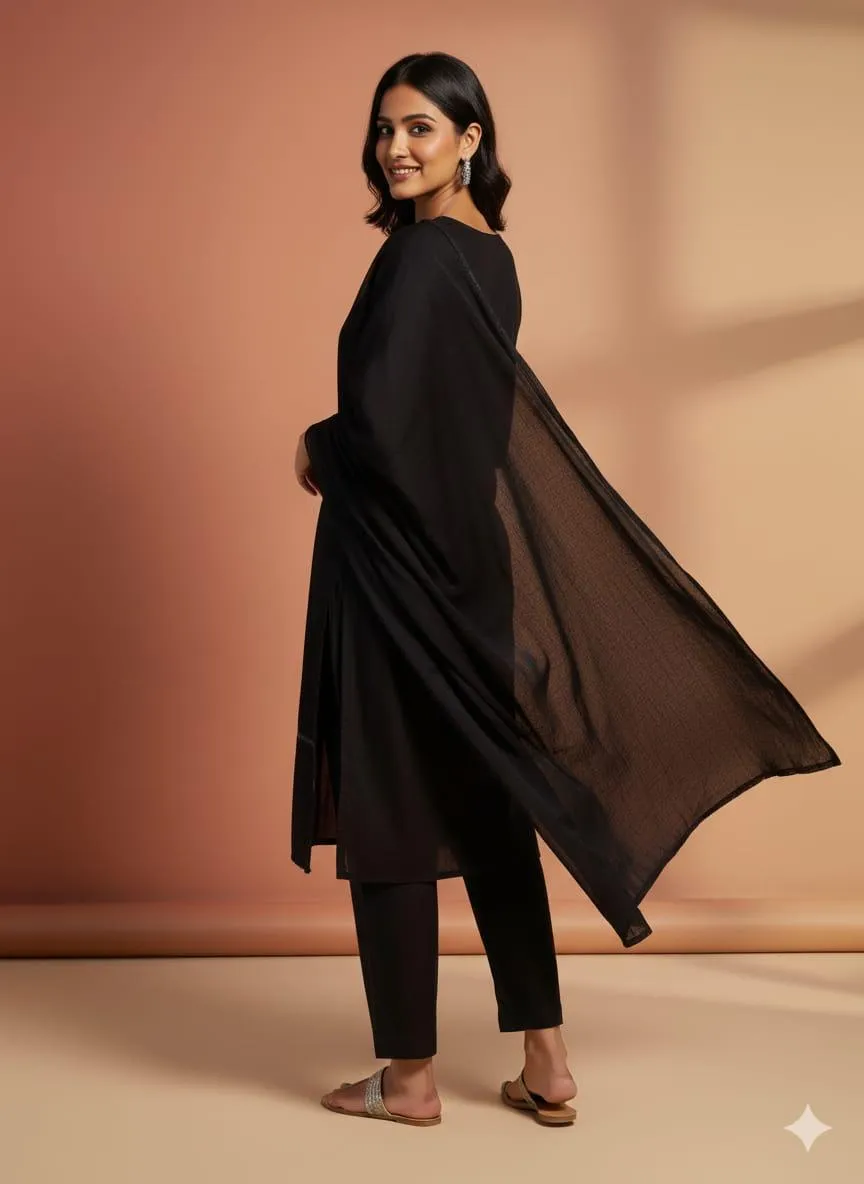 Stylish Women's Stitched Printed Khaddar Suit - 3 Pcs Set