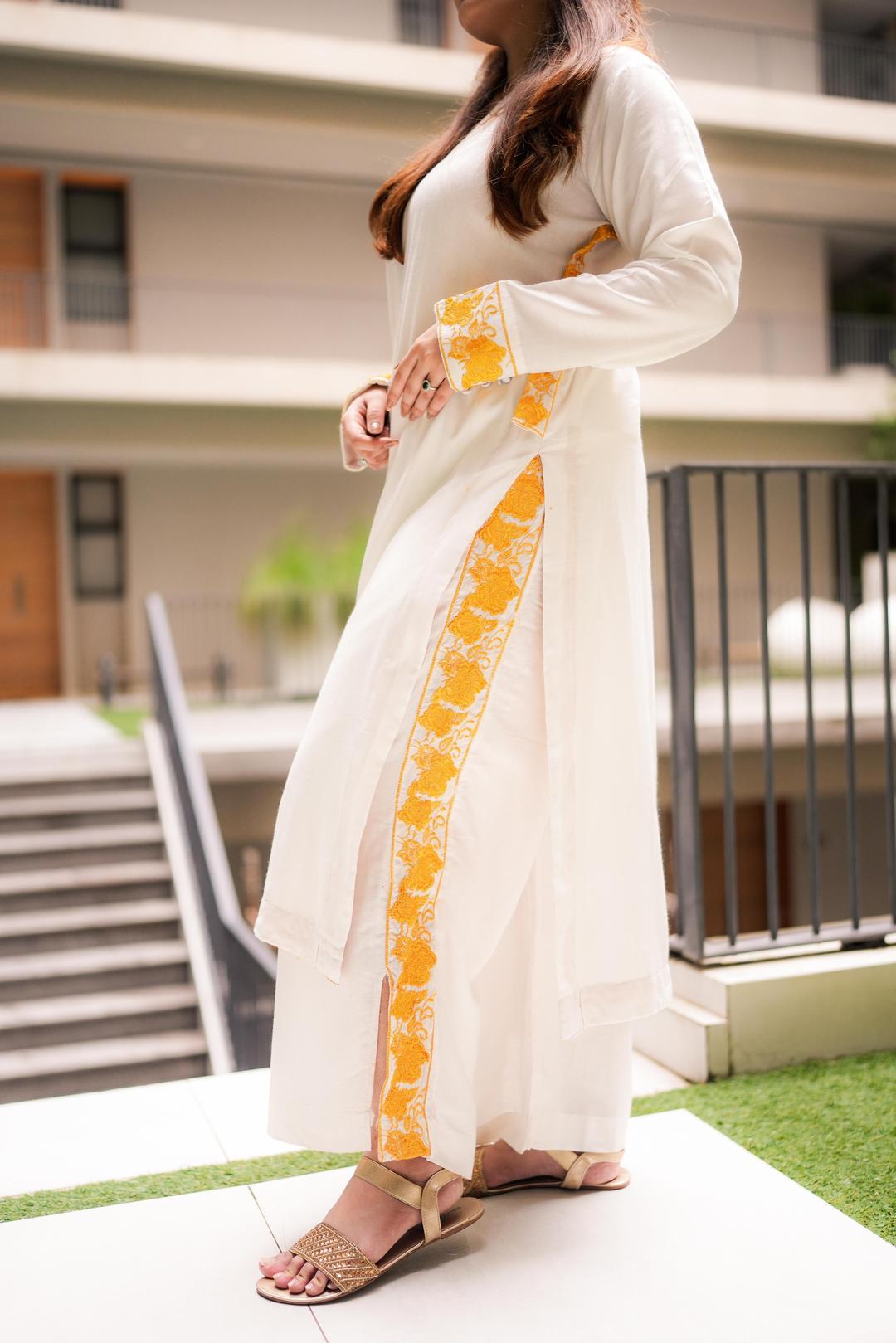 Stylish Women's Stitched Embroidered Shirt And Trouser Set - 2 Pcs