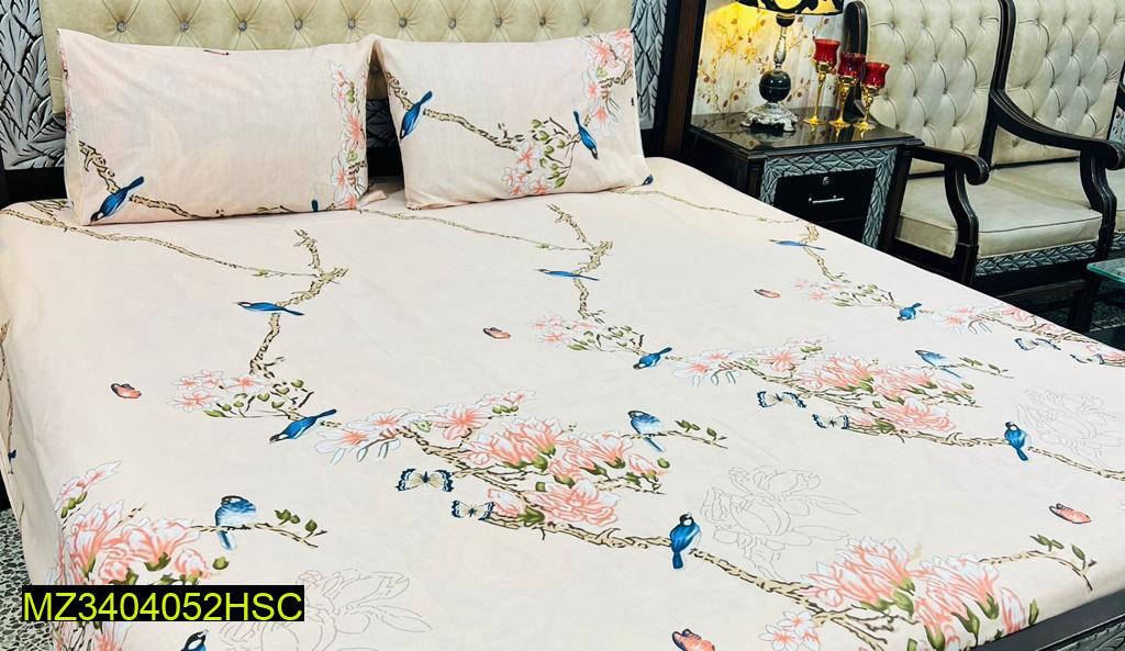 3 Pcs Cotton Bedsheet