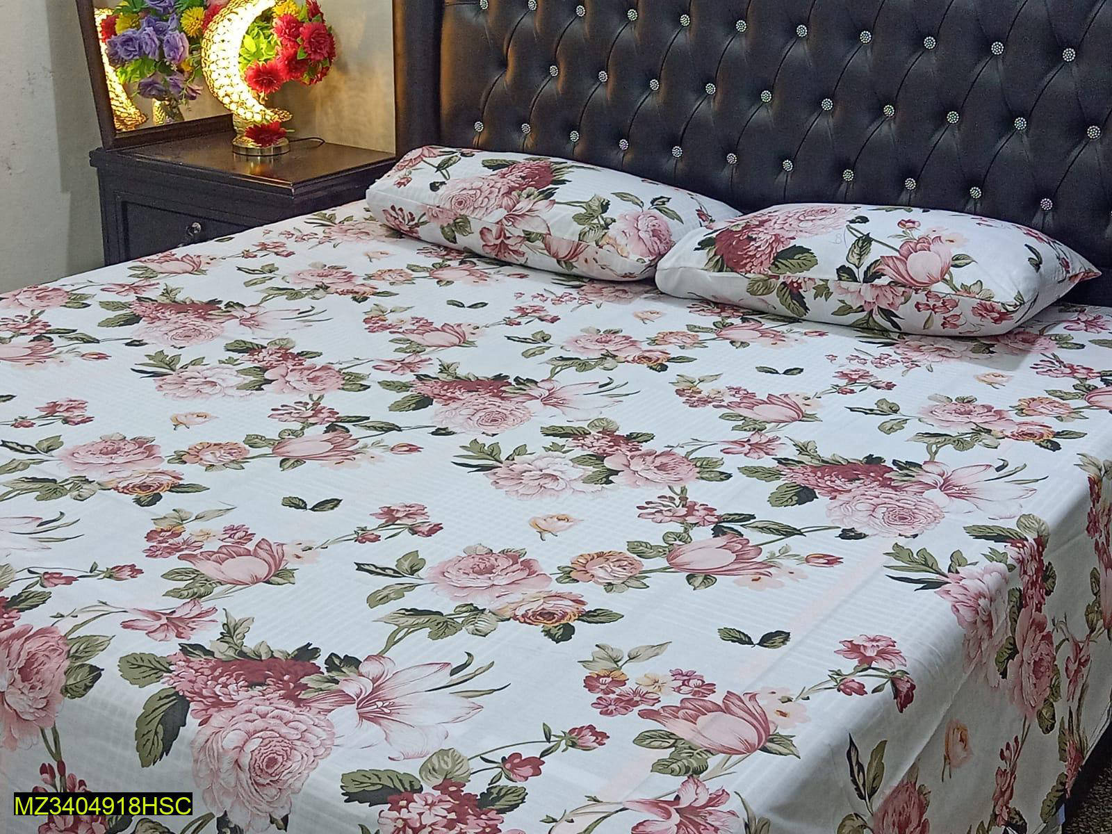 3 Pcs Cotton Double Bedsheet