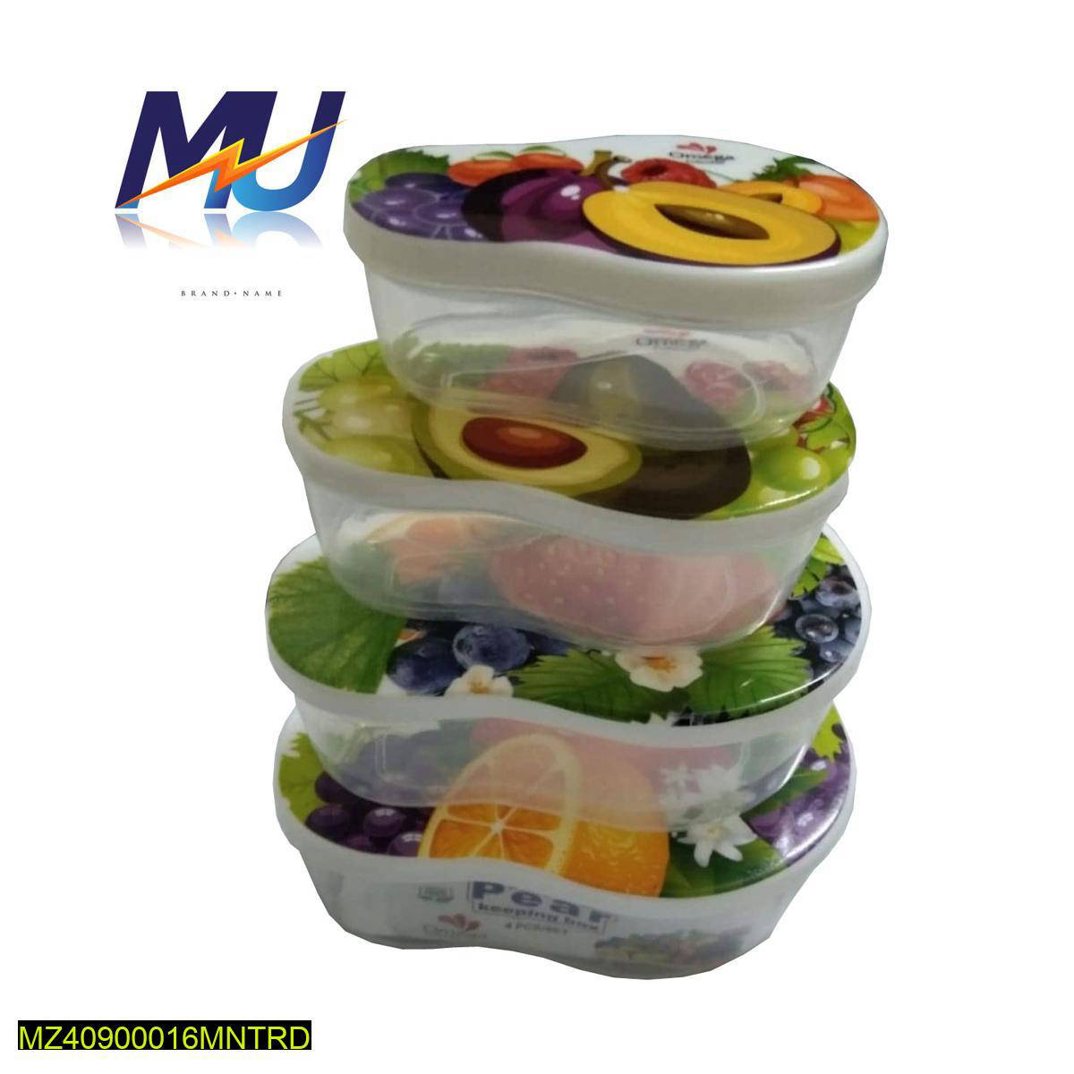 Set of Four Food Storage Containers