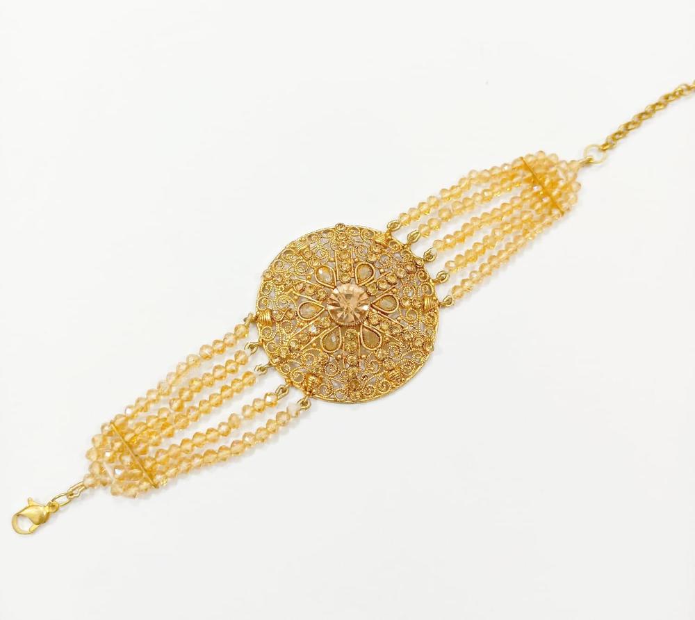 1 Pcs Golden-Plated Beads Bracelet