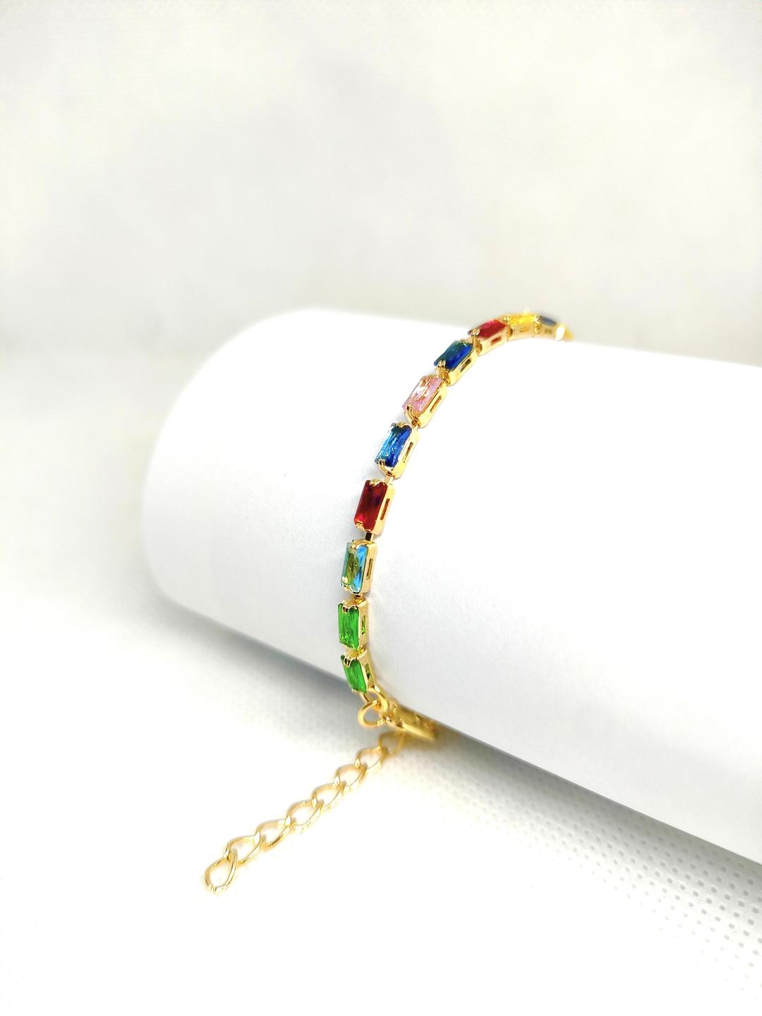 Red Gemstone Chain Bracelet for Women & Men