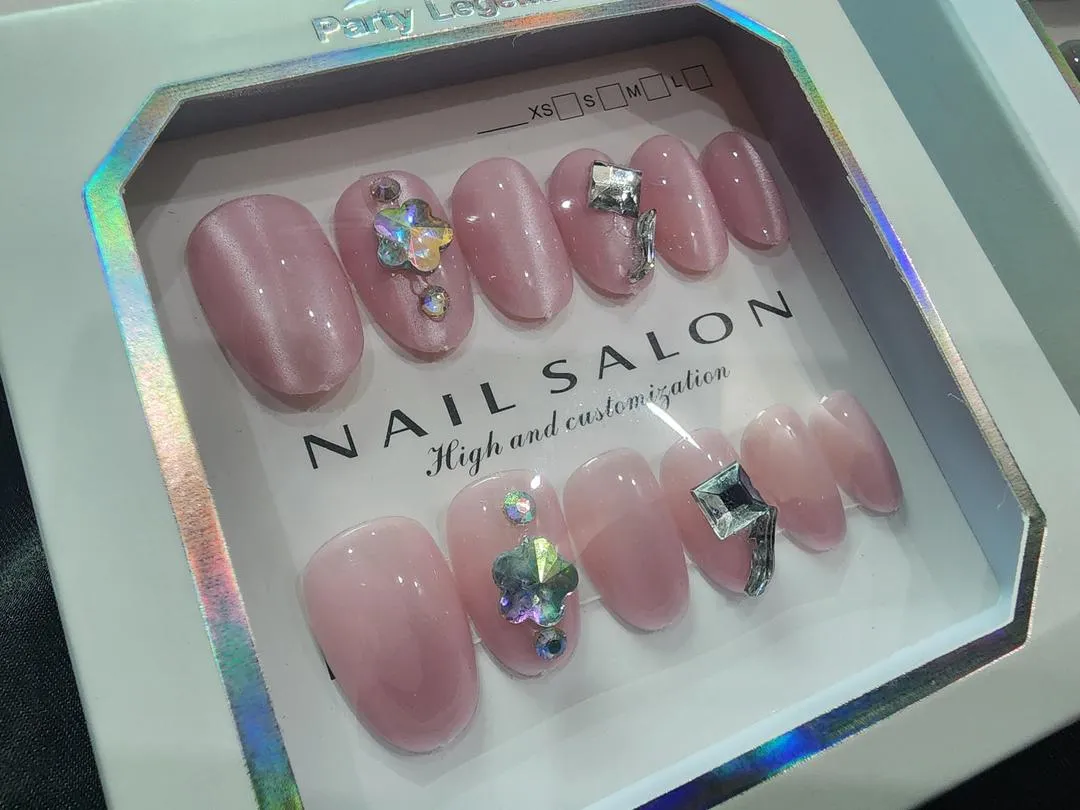 Professional Manicure Fake Nails - 1 Pack No-Chip Acrylic Nails in Beige