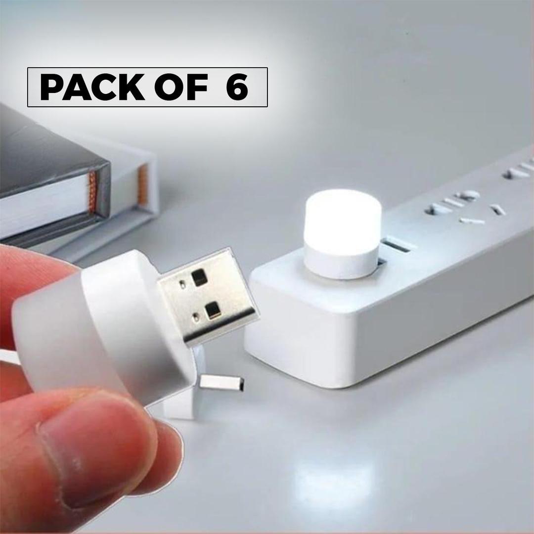 Mini USB LED Bulb Pack of 6